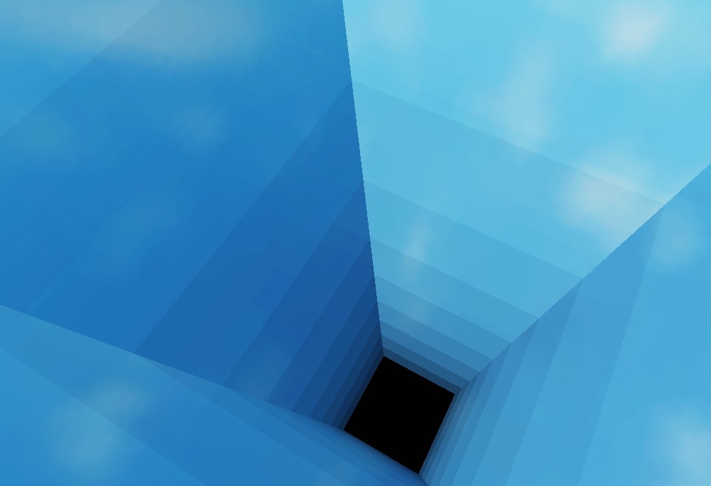 Pit, it gets darker the further it goes down
